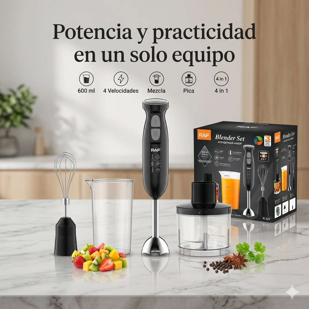 Batidora Multifunción Raf 4 en 1 Turbo